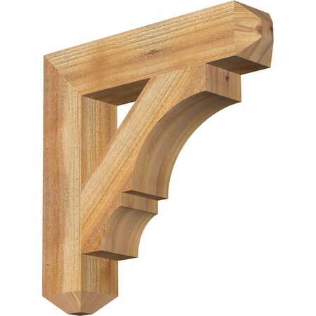 Balboa Craftsman Rough Sawn Bracket, Western Red Cedar, 4"W x 20"D x 20"H